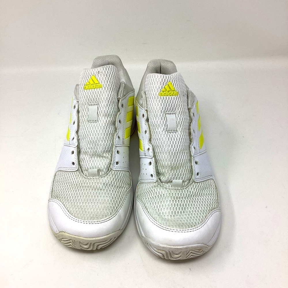 Adidas white and yellow tennis shoes. Size 7